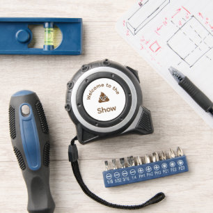 Welcome to the Poo Emoji Show Funny Tape Measure