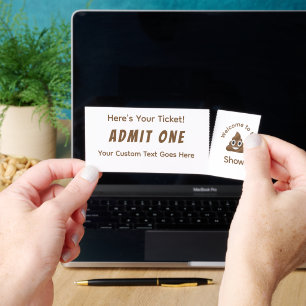 Welcome to the Poo Emoji Show Funny Work Raffle Tickets