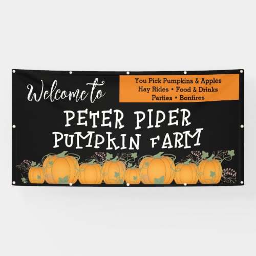 Welcome to the Pumpkin Patch Pumpkin Banner for 