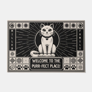  Welcome to the Purr-fect Place, individual cats Doormat