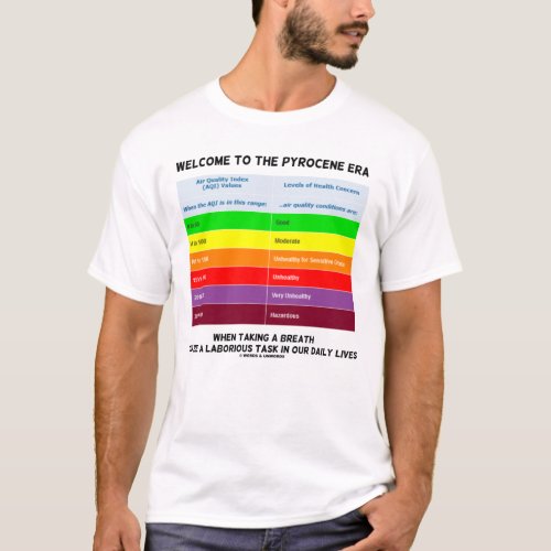 Welcome To The Pyrocene Era Air Quality Index Geek T_Shirt