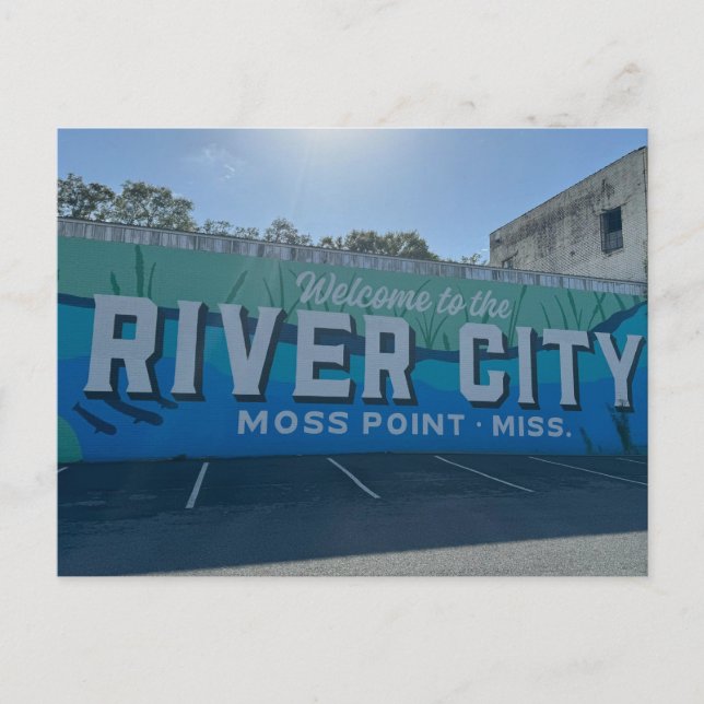 Welcome To The River City Postcard (Front)