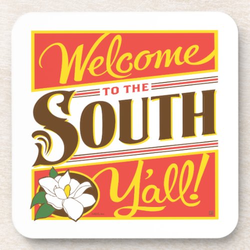 Welcome To The South Yall Beverage Coaster