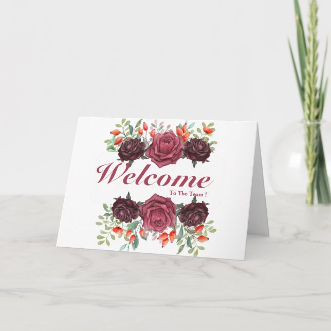 Welcome To The Team Card (Front)