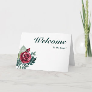 Welcome To The Team Card