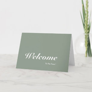 Welcome To The Team Card