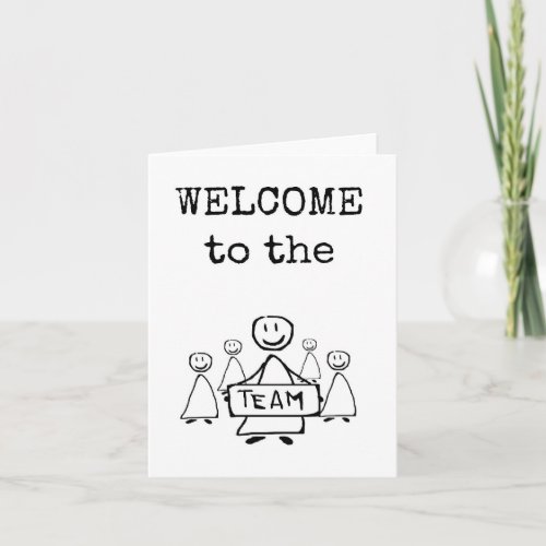 Welcome to the Team Card Funny Cute Printable Card