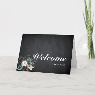 Welcome To The Team Chalkboard Postcard