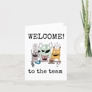 Welcome to the Team, Funny, New Employee Letterpress Thank You Card