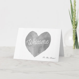 Welcome To The Team Gray Heart Postcard