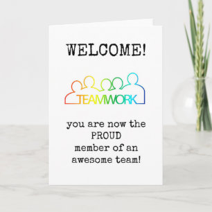 Welcome to the Team, New Employee Card