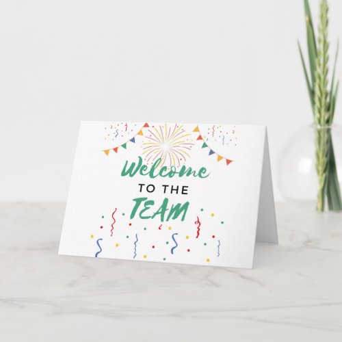 Welcome to the Team New Employee Job Welcoming Card
