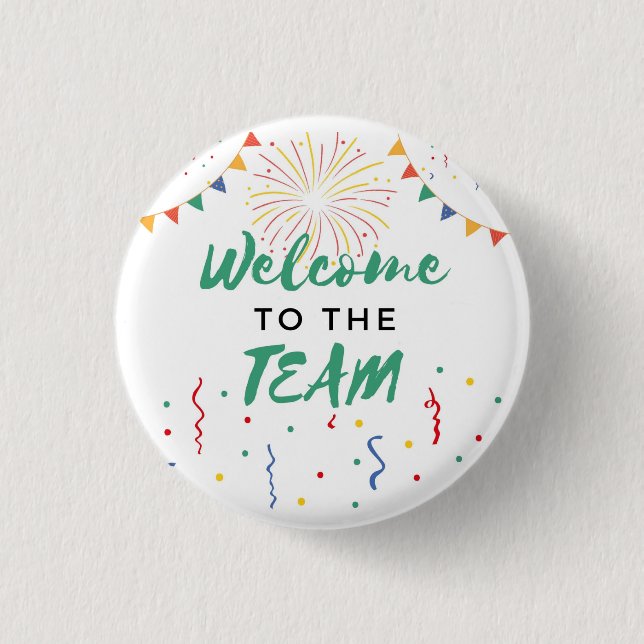 Welcome to the Team New Employee Job Welcoming Cho Button (Front)