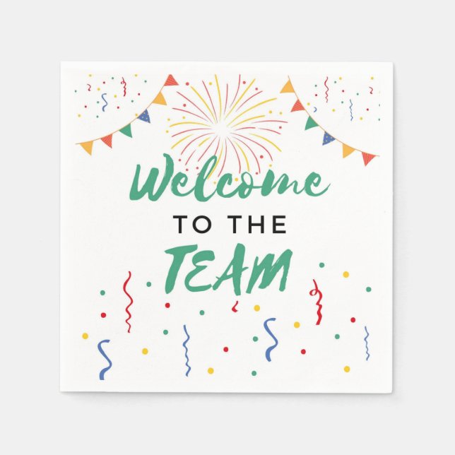 Welcome to the Team New Employee Job Welcoming Napkins (Front)