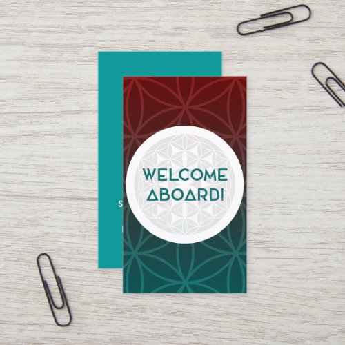 welcome to the team sacred geometry business card