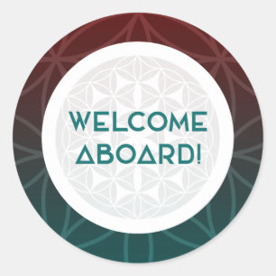 welcome to the team sacred geometry classic round sticker