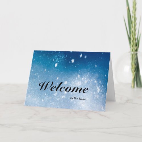 Welcome To The Team Space Glitter Postcard