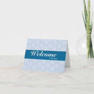 Welcome To The Team White Minimal Blue Badge Card