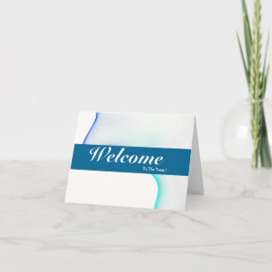 Welcome To The Team White Minimal Blue Badge Card
