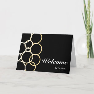 Welcome To The Team Yellow Circle Card