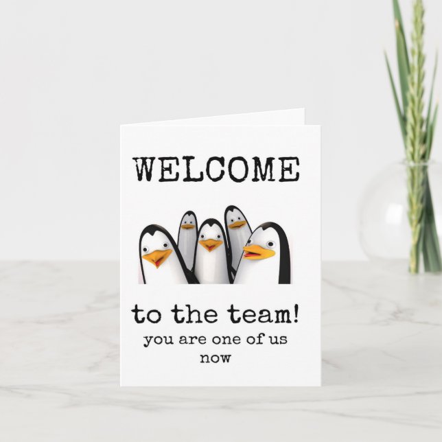 Welcome to the Team, You Are One of Us Now, Card (Front)