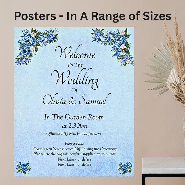 Welcome to the Wedding  Blue Peony Poster (Creator Uploaded)