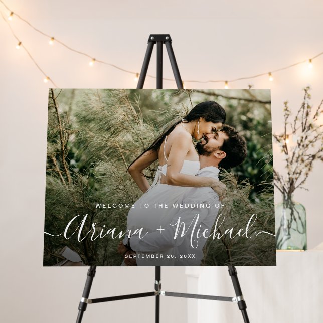 Welcome to the wedding Custom Photo script names Foam Board (In Situ (Stand))
