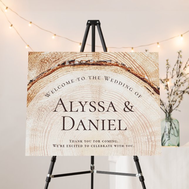 Welcome to the wedding Custom rustic Foam Board (In Situ (Stand))