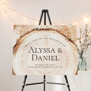 Welcome to the wedding Custom Rustic Wood Cut Foam Board