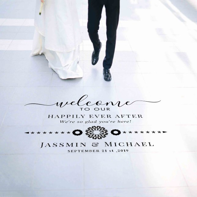 WELCOME TO THE Wedding  Floor Decals (Wedding)