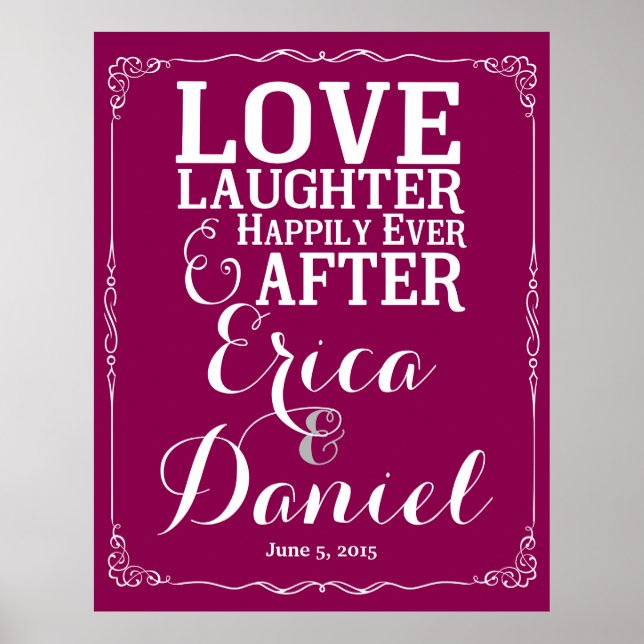 welcome to the wedding happily ever after poster (Front)
