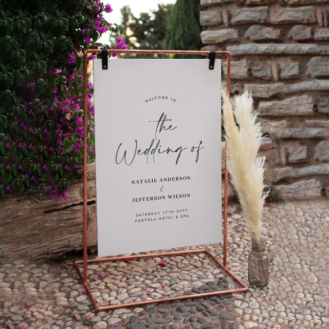 welcome to the wedding modern typography wedding   foam board (Creator Uploaded)