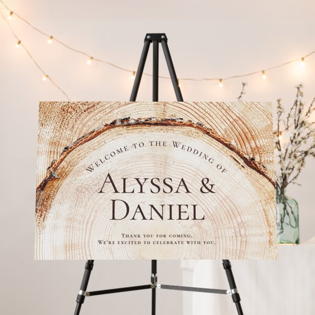Welcome to the wedding of Custom Rustic Wedding Foam Board (In Situ (Stand))