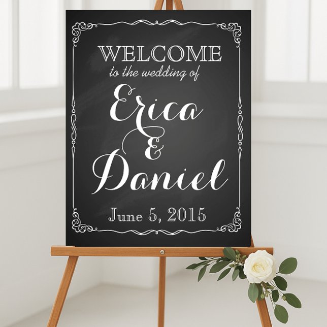 welcome to the wedding of print sign chalkboard (Creator Uploaded)