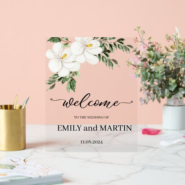 Welcome to the wedding; Personalized Acrylic Sign (Wedding)