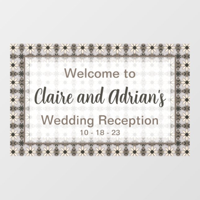 Welcome to the Wedding Reception Floor Decals (Front)