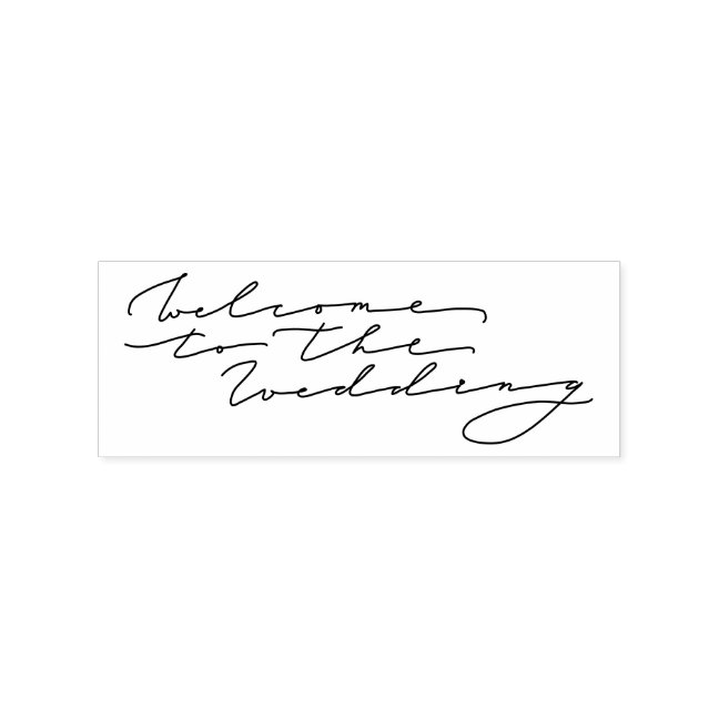 Welcome to the wedding rubber stamp