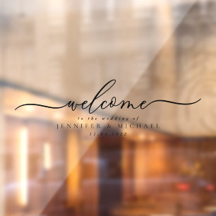Welcome to the wedding script window cling