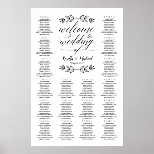 Welcome To The Wedding _ Seating Chart