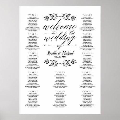 Welcome To The Wedding _ Seating Chart N2