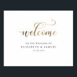 Welcome to the wedding sign<br><div class="desc">This is a beautiful wedding sign product featuring script welcome text. You can change the color of the graphic by changing the product background.</div>