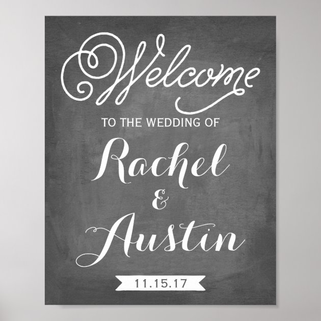 Welcome To The Wedding Sign | Wedding Decor Poster