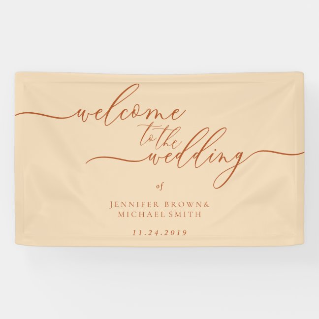 Welcome to the wedding signature party entrance banner