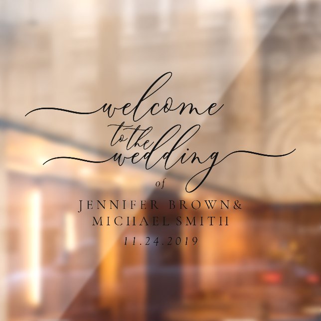 Welcome to the Wedding signature Window Cling (Sheet 2)