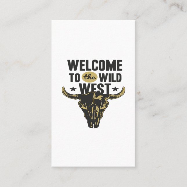 welcome to the wild west business card (Front)