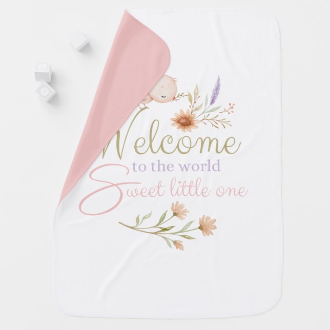 Welcome To The World Baby Blanket (In Situ)