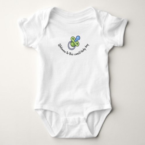 welcome to the world baby boy baby bodysuit