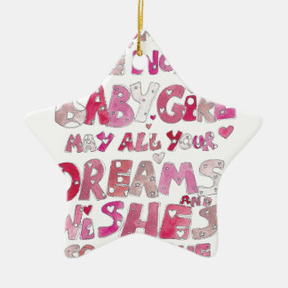 Welcome To The World Baby Girl Ceramic Ornament