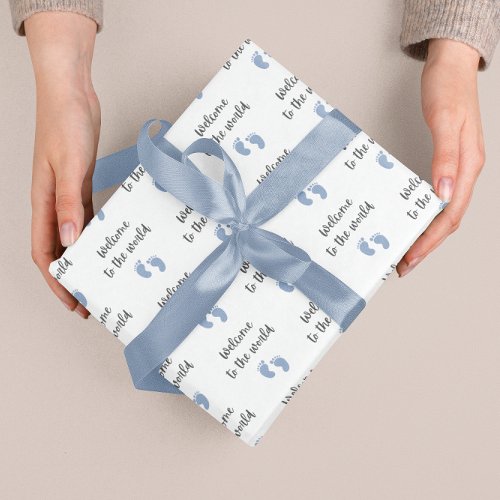 Welcome To The World Baby Wrapping Paper Sheets