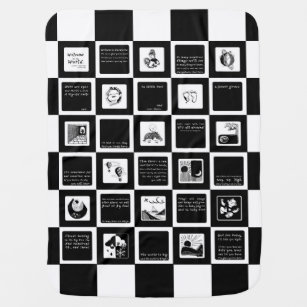 "Welcome to the World" by Beck Haga High-Contrast  Baby Blanket